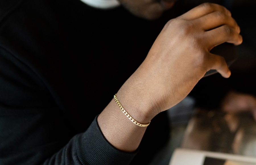 4mm Kubanisches Kettenarmband Gold Oliver Cabell