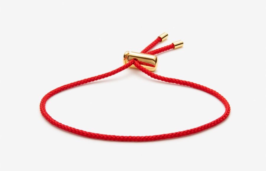 Cameron Cord Armband Rot/gold Oliver Cabell