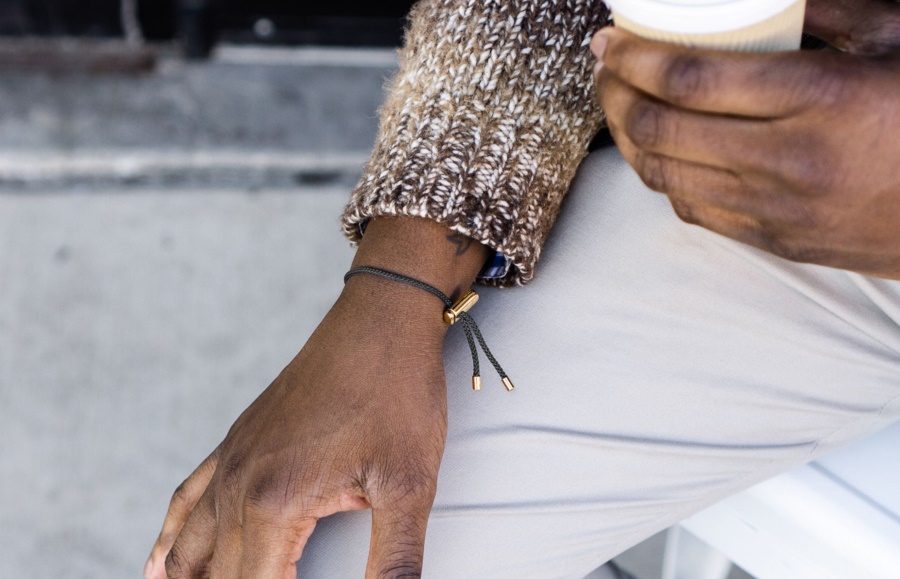 Oliver Cabell Cameron Kordelarmband Anthrazit